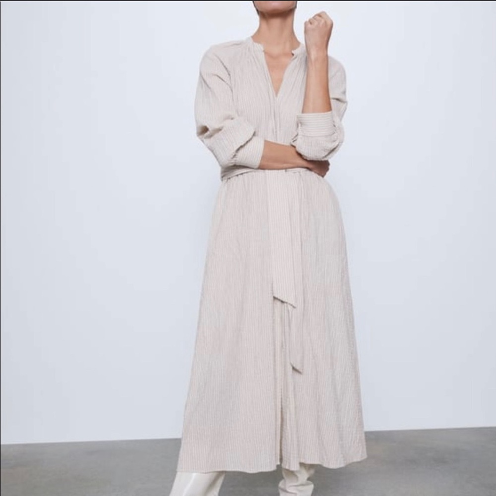 Zara Belted Rustic Dress